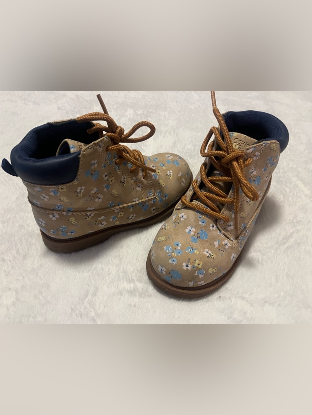 Oshkosh B’gosh girls floral brown boots size toddler 10